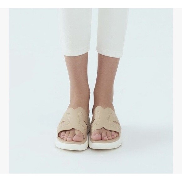 UBFEN Womens Platform Sandals Slide Wedge Sandals Size 9 A-khaki - Picture 7 of 10